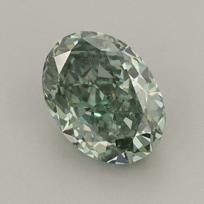 0.90 Carat Oval Cut Fancy Green