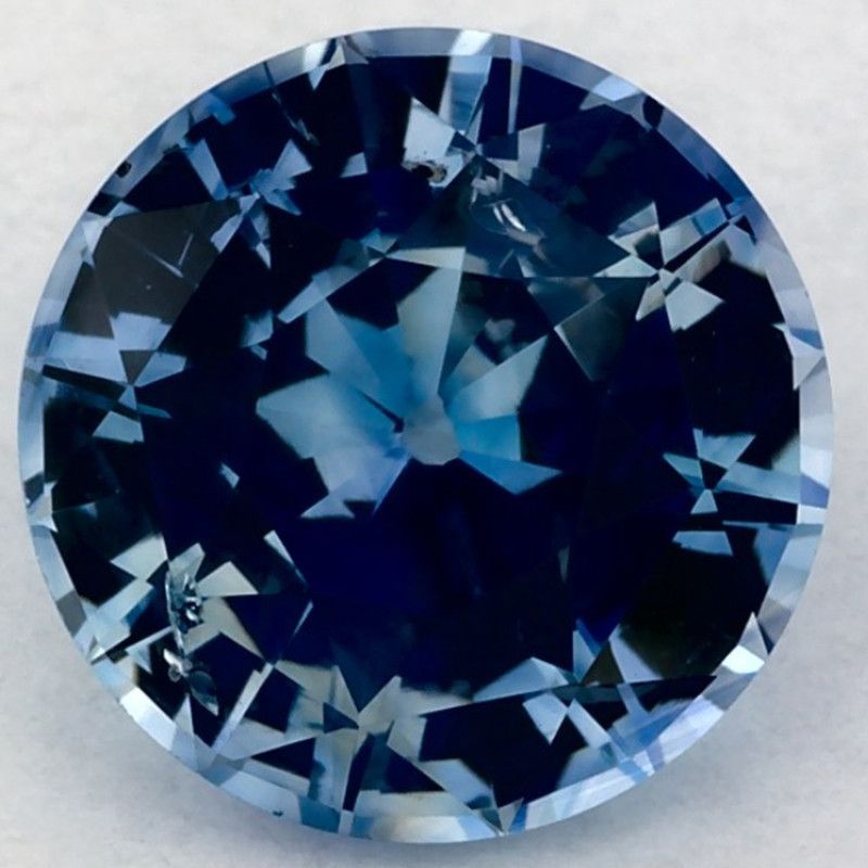 1.96 Carat Round  Cut Blue Sapphire
