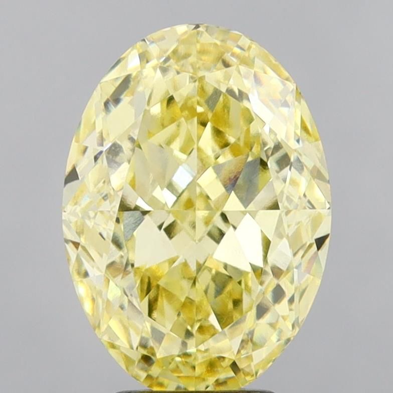 5.07 Carat Oval Cut Fancy Yellow