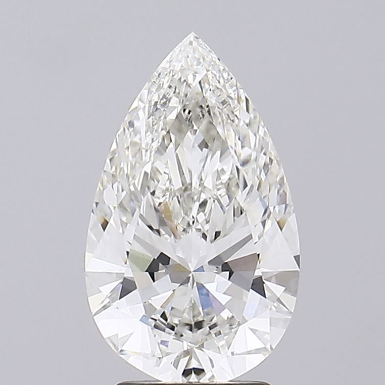 3.06 Carat H-VVS2 Pear Lab Diamond