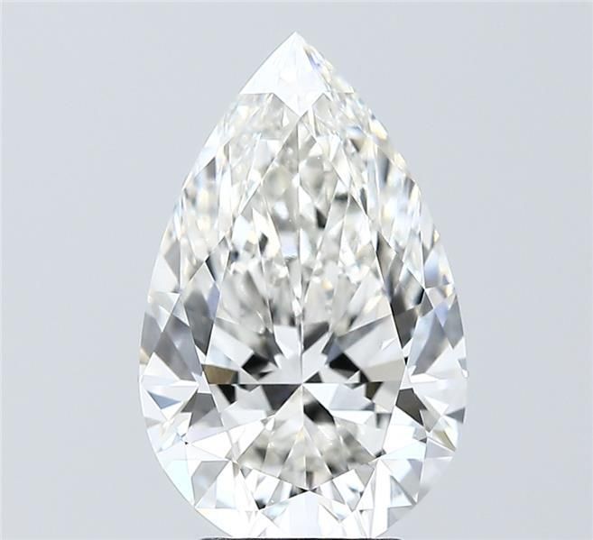 3.51 Carat F-VVS2 Pear Lab Diamond