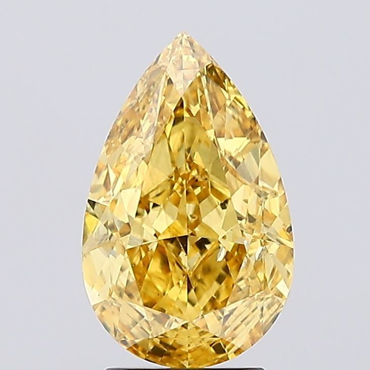 3.05 Carat Pear Cut Fancy Yellow