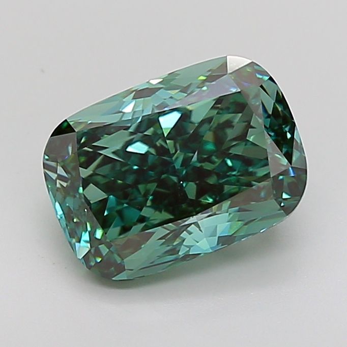 4.51 Carat Cushion Cut Fancy Green