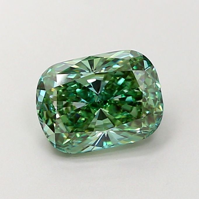 1.59 Carat Cushion Cut Fancy Green