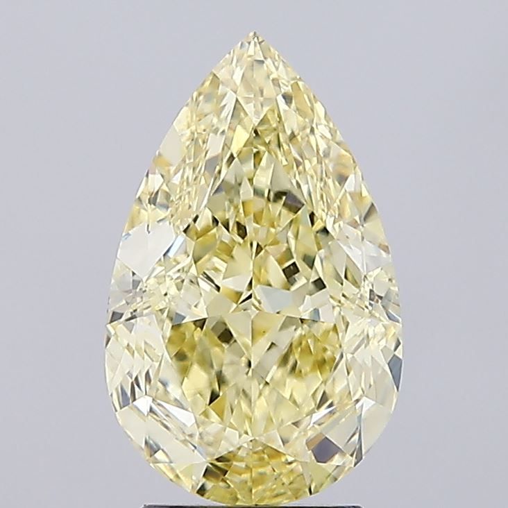 3.81 Carat Pear Cut Fancy Yellow