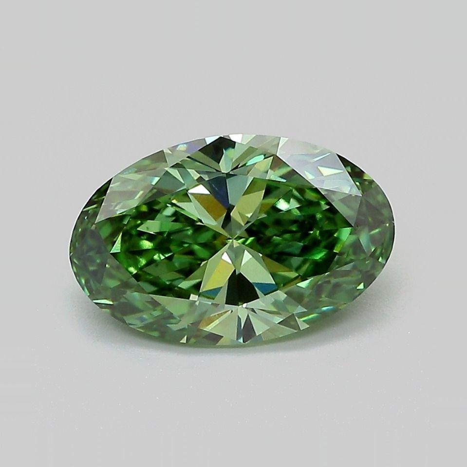 2.14 Carat Oval Cut Fancy Green
