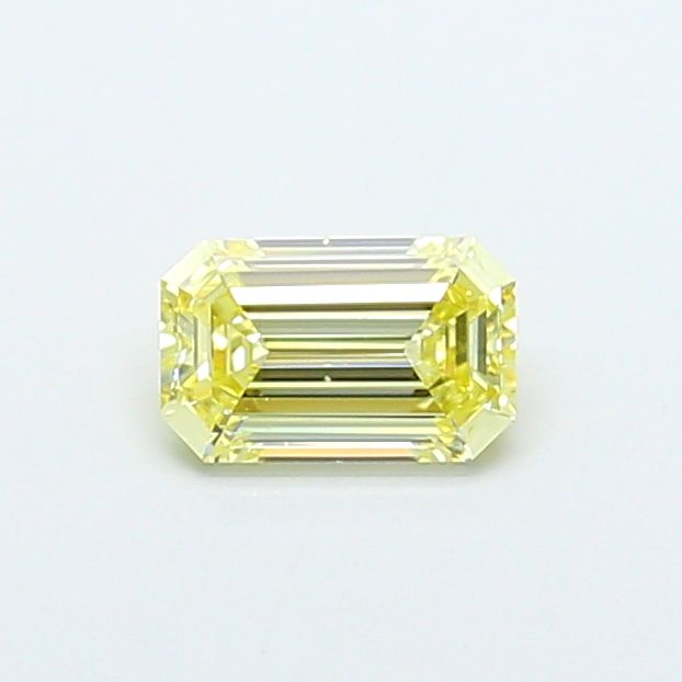 0.87 Carat Emerald Cut Fancy Yellow