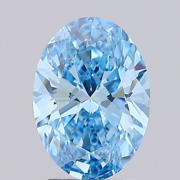 3.00 Carat Oval Cut Fancy Blue