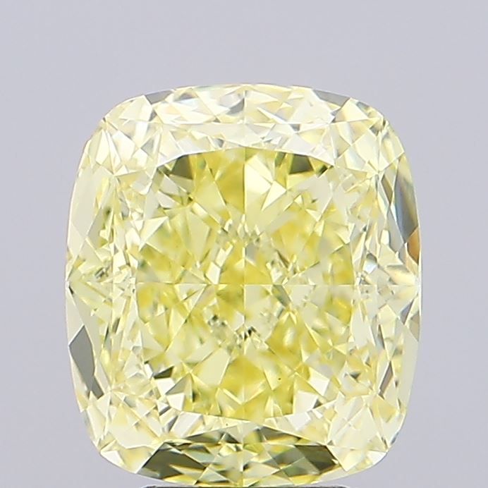 4.05 Carat Cushion Cut Fancy Yellow