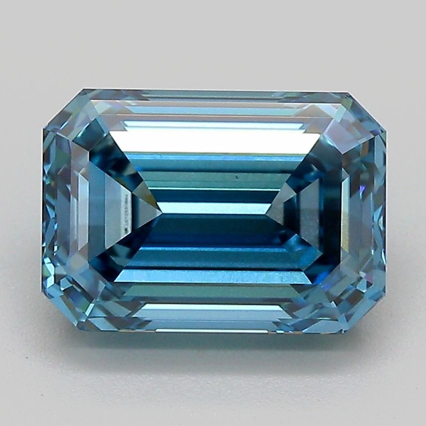 3.06 Carat Emerald Cut Fancy Blue