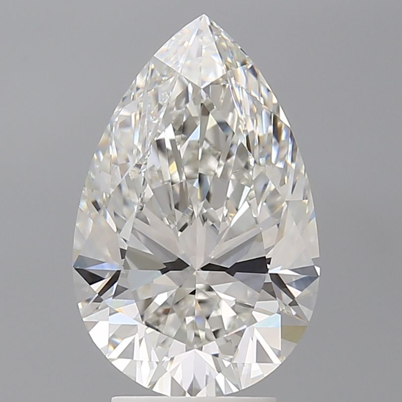 4.00 Carat G-VVS2 Pear Lab Diamond