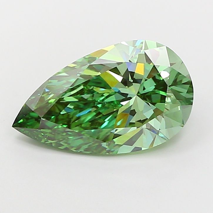4.06 Carat Pear Cut Fancy Green