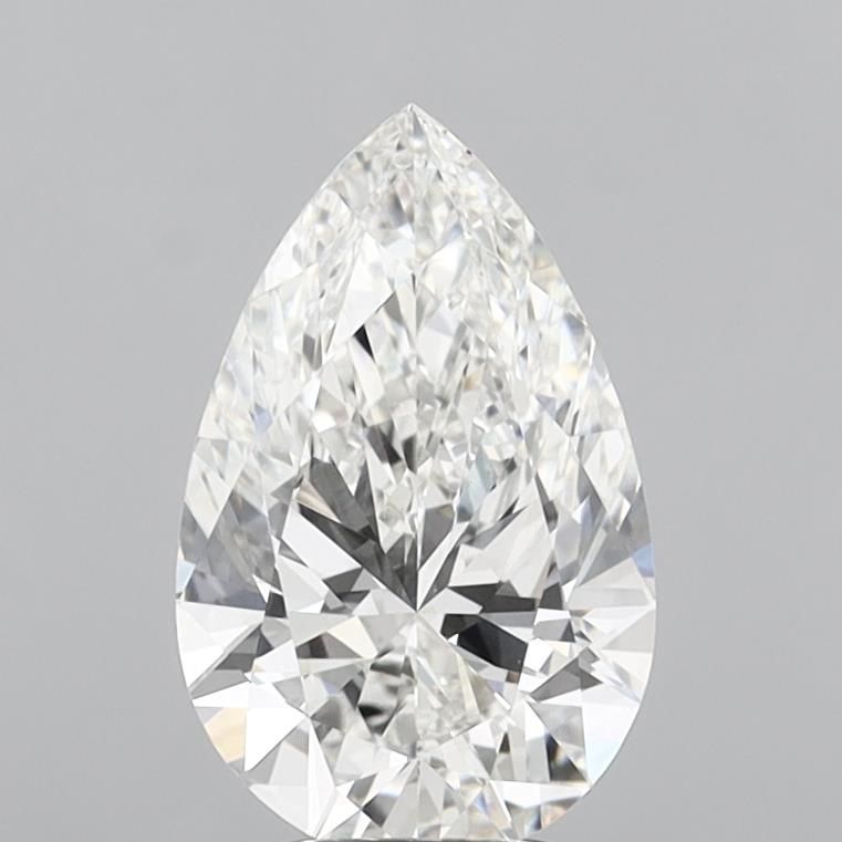 3.50 Carat F-VVS2 Pear Lab Diamond