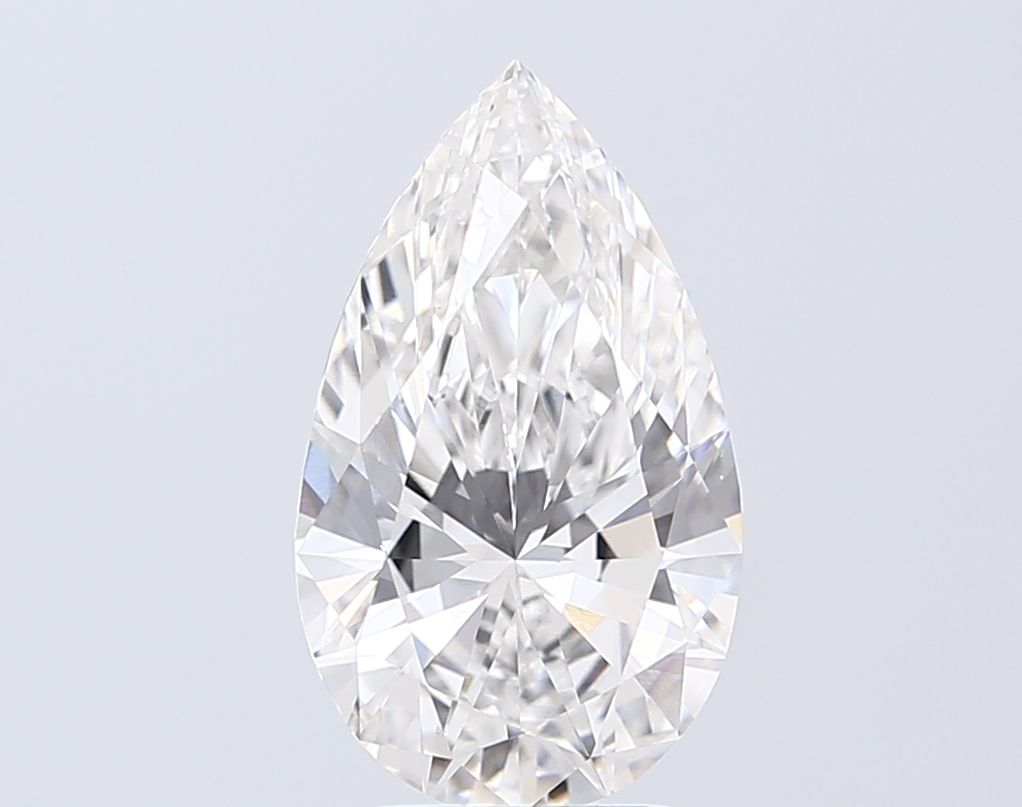 3.09 Carat F-VVS2 Pear Lab Diamond