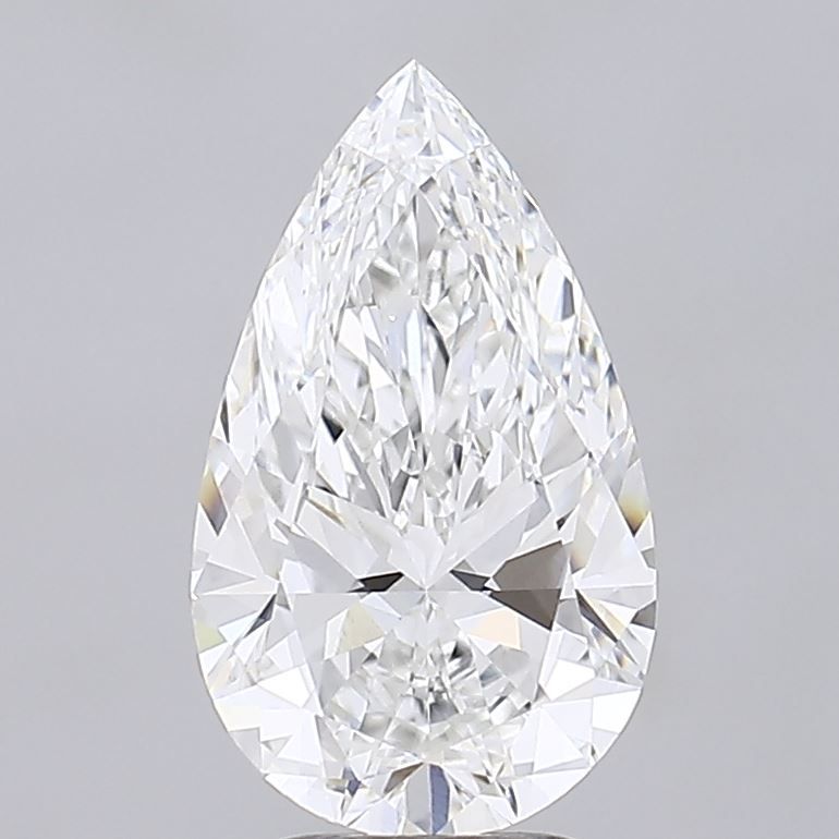 3.53 Carat F-VVS2 Pear Lab Diamond