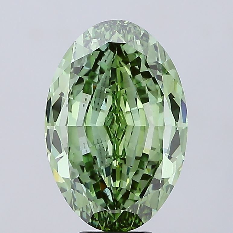 8.07 Carat Oval Cut Fancy Green