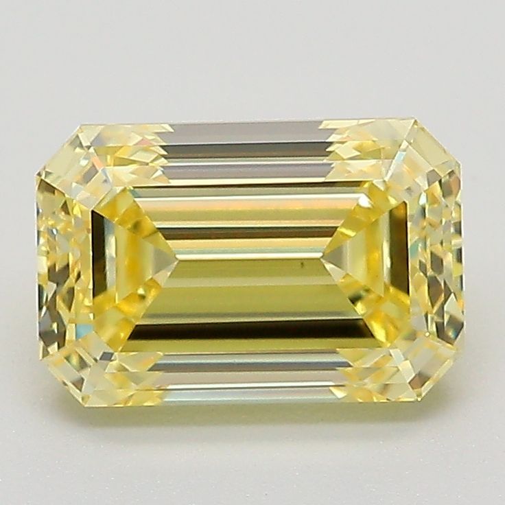 2.14 Carat Emerald Cut Fancy Yellow