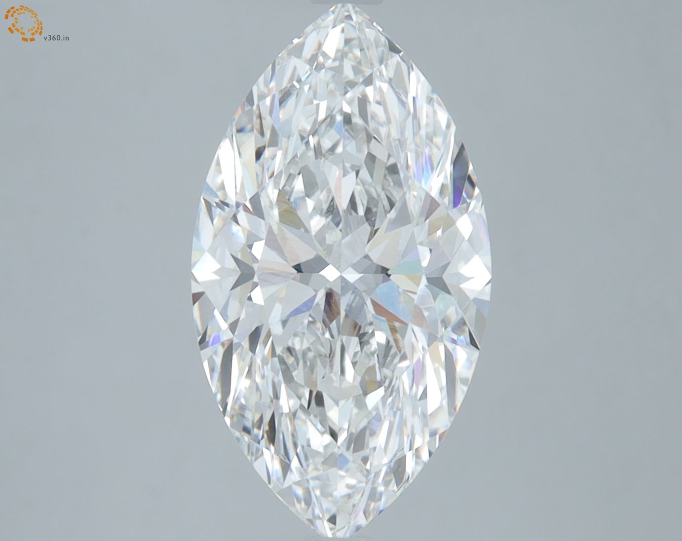 3.85 Carat F-VVS2 Marquise Lab Diamond
