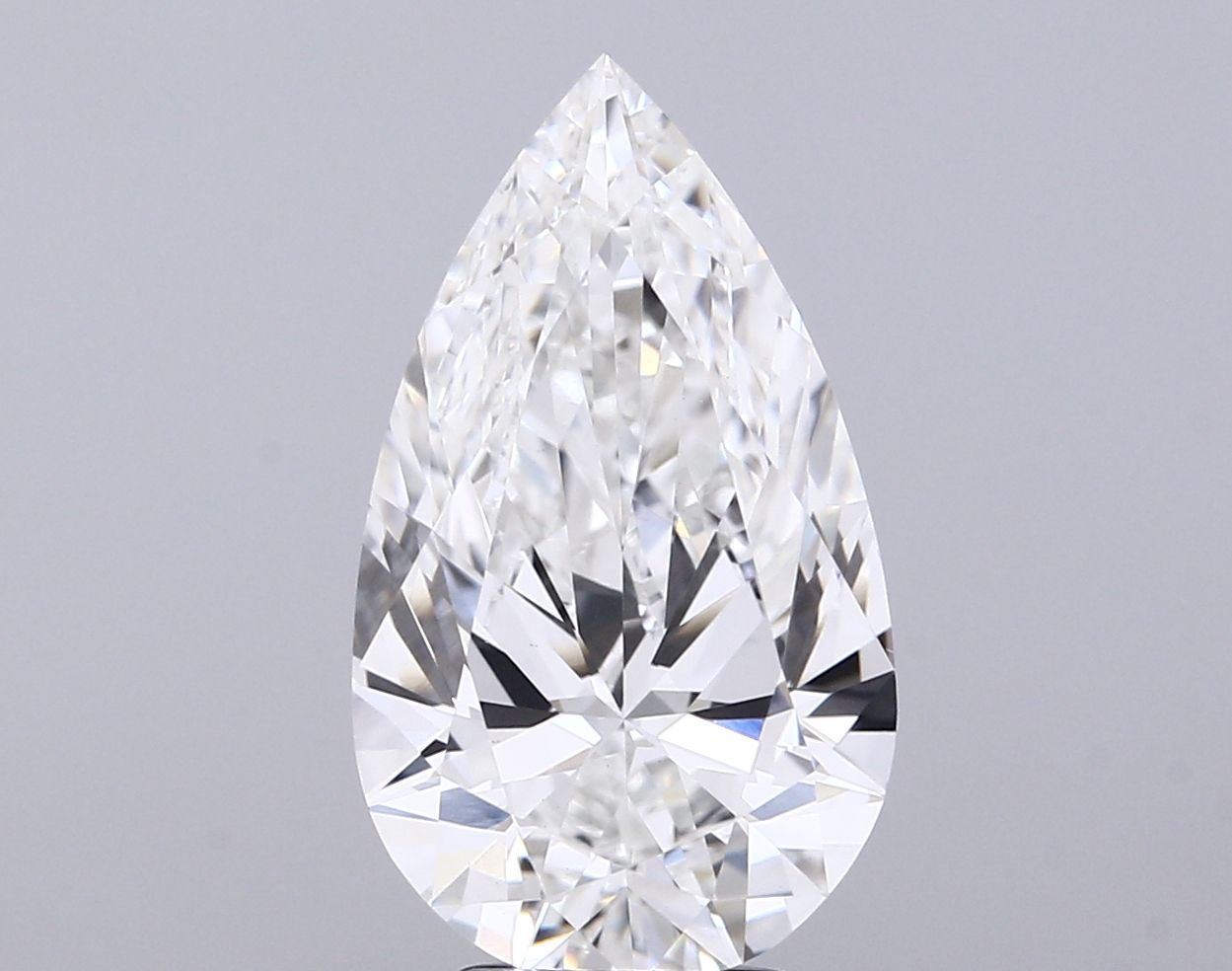 4.08 Carat F-VVS2 Pear Lab Diamond