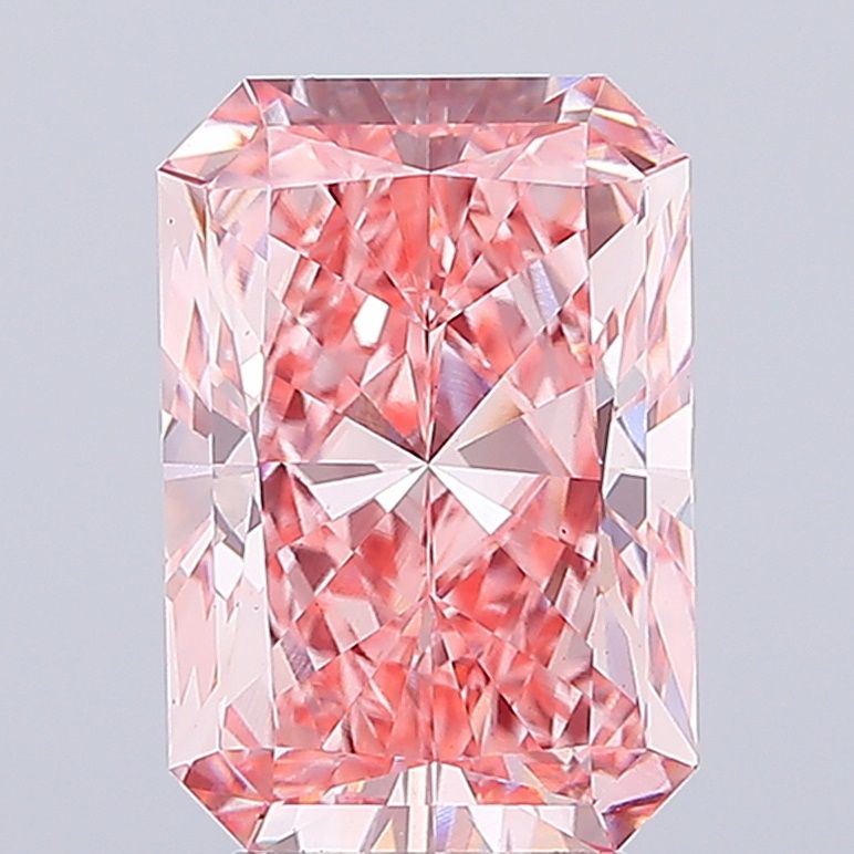 4.53 Carat Radiant Cut Fancy Pink