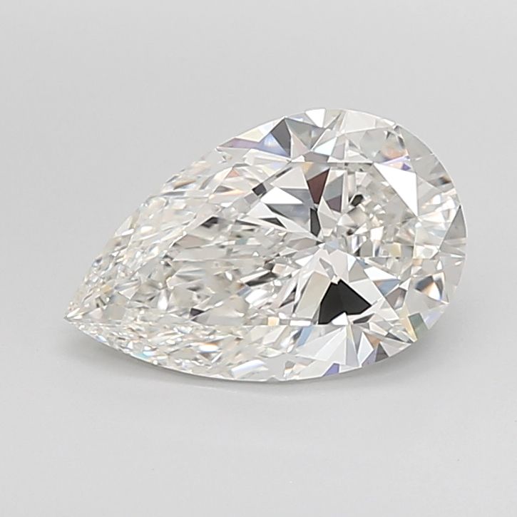 3.51 Carat F-VVS2 Pear Lab Diamond