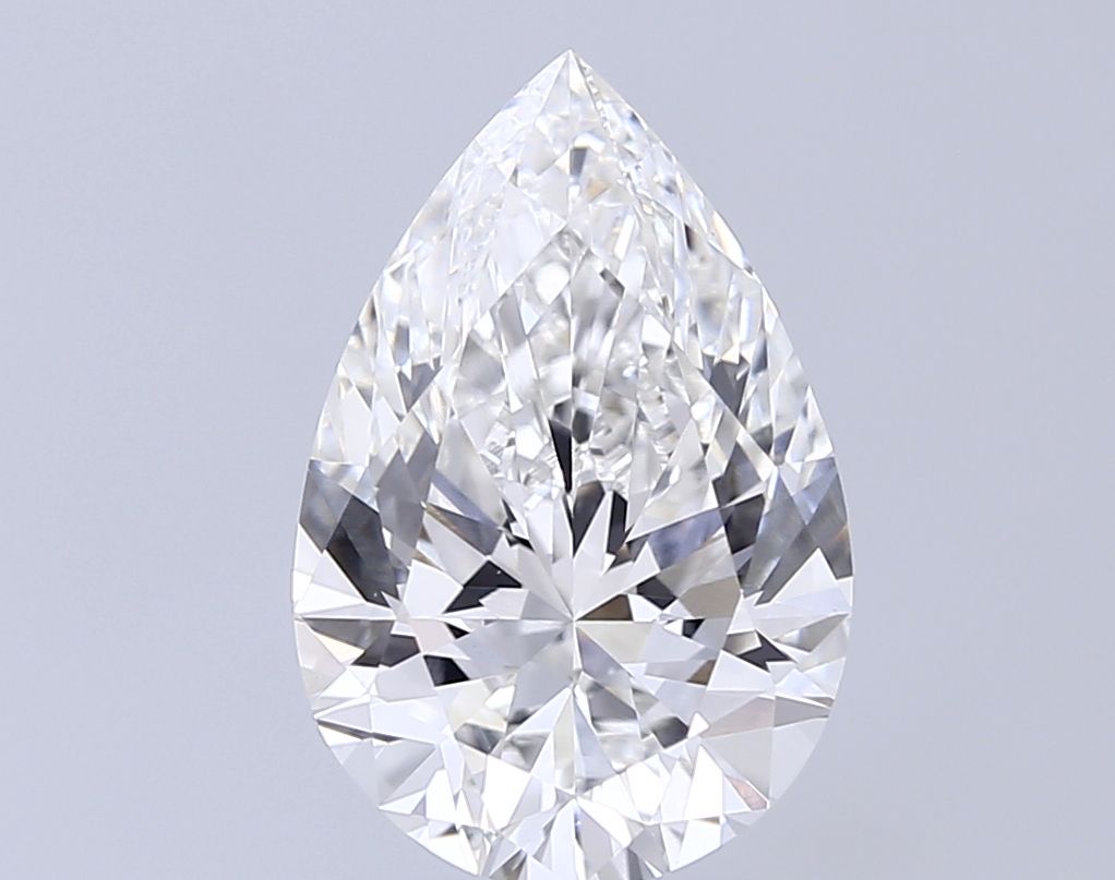 4.07 Carat F-VVS2 Pear Lab Diamond