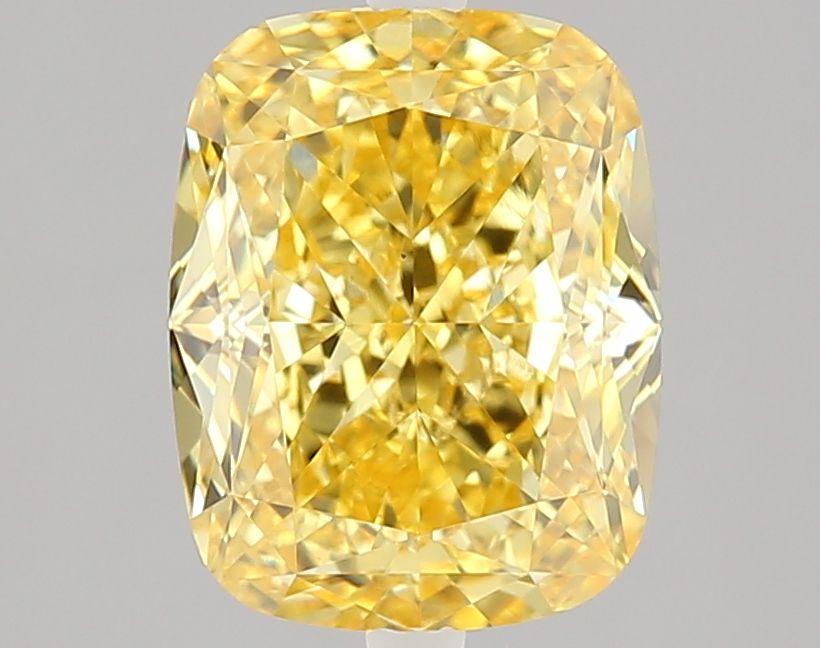 2.52 Carat Cushion Cut Fancy Yellow