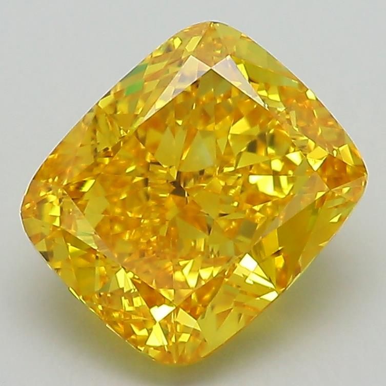 2.95 Carat Cushion Cut Fancy Yellow