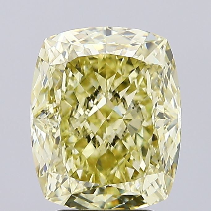 4.54 Carat Cushion Cut Fancy Yellow