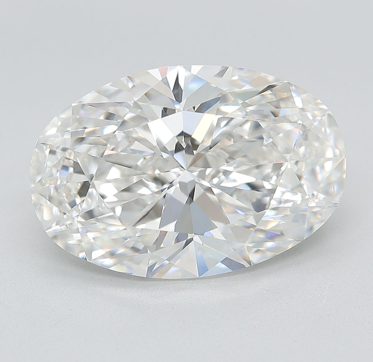 7.67 Carat F-VVS2 Oval Lab Diamond