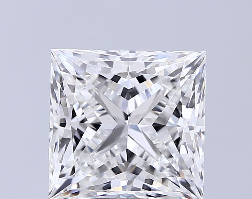 4.09 Carat F-VVS2 Princess Lab Diamond