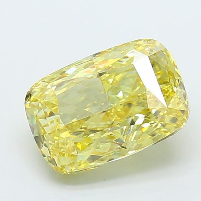 5.08 Carat Cushion Cut Fancy Yellow