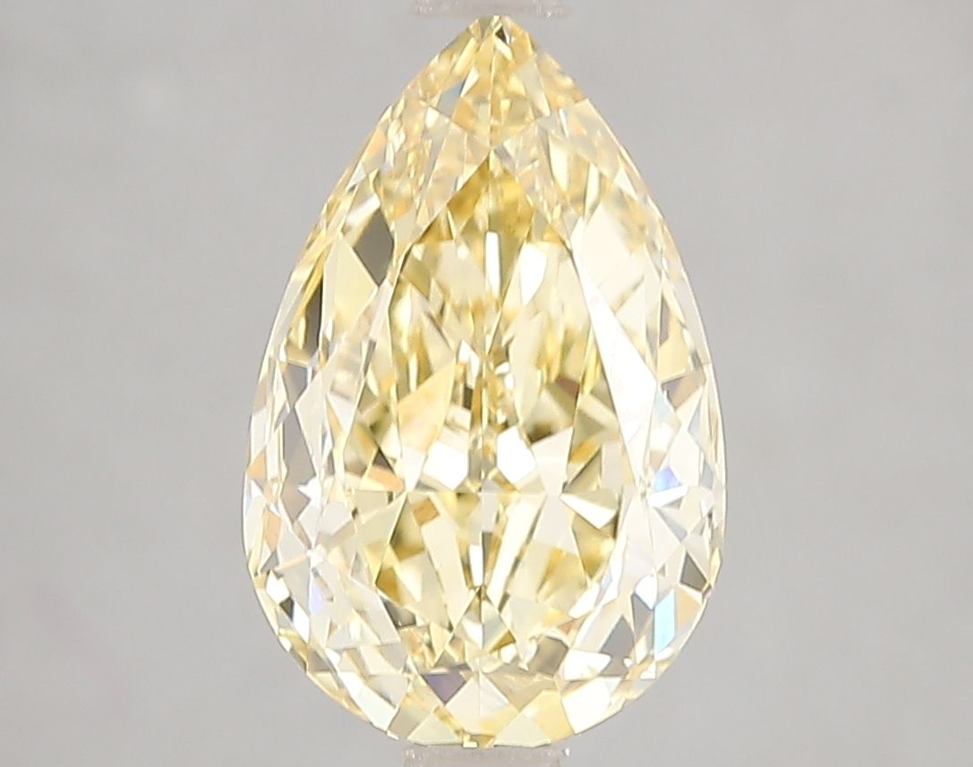 3.02 Carat Pear Cut Fancy Yellow