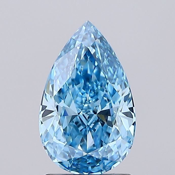 1.30 Carat Pear Cut Fancy Blue