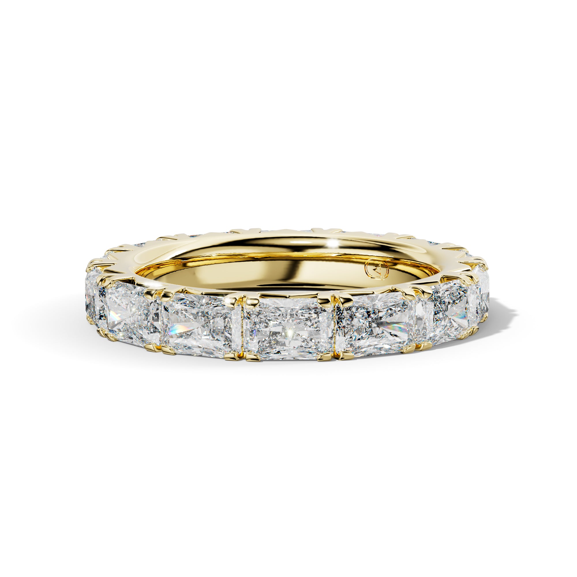 5.0 Carat East West Radiant Diamond French Pave Eternity Band