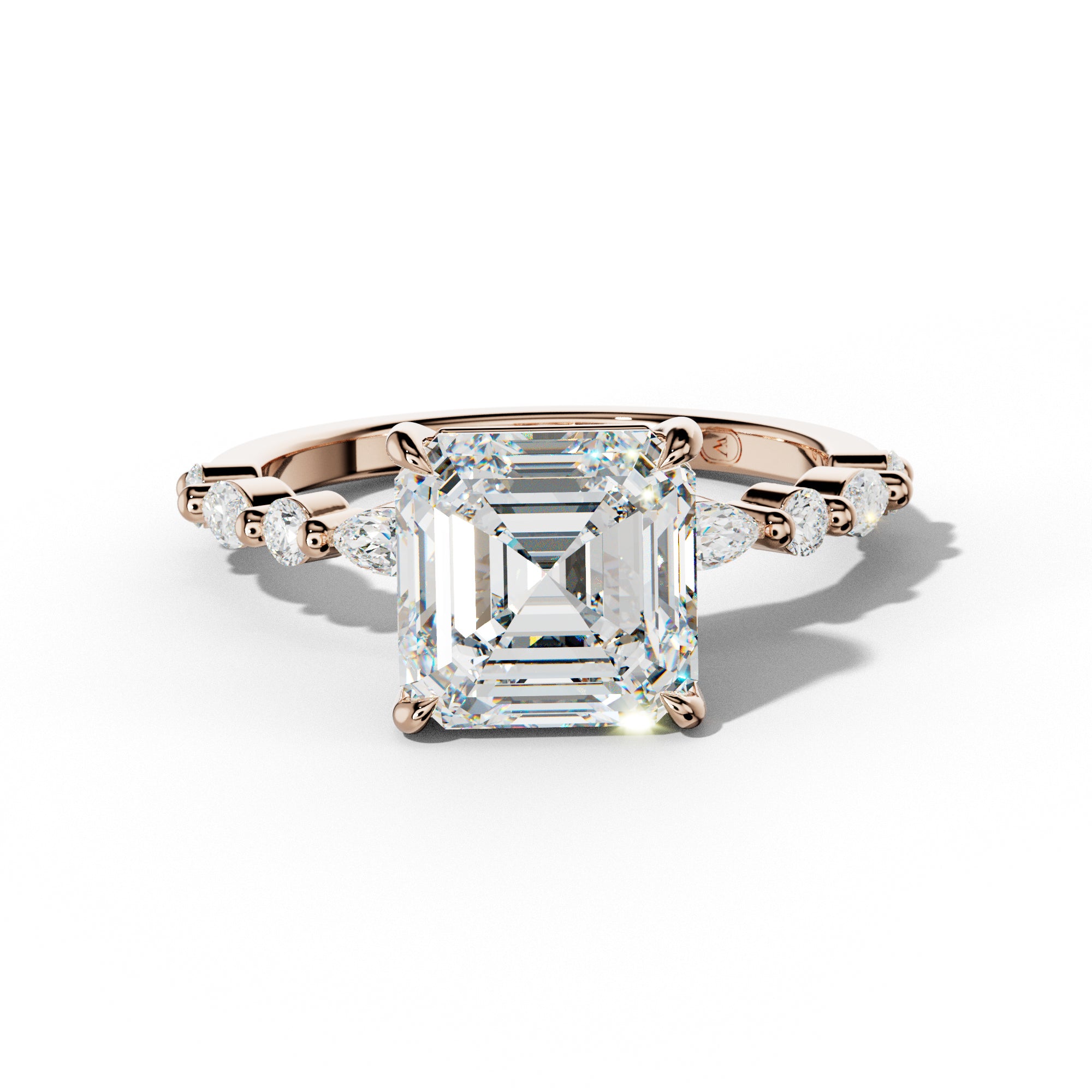 Rosie Asscher Diamond Engagement Ring