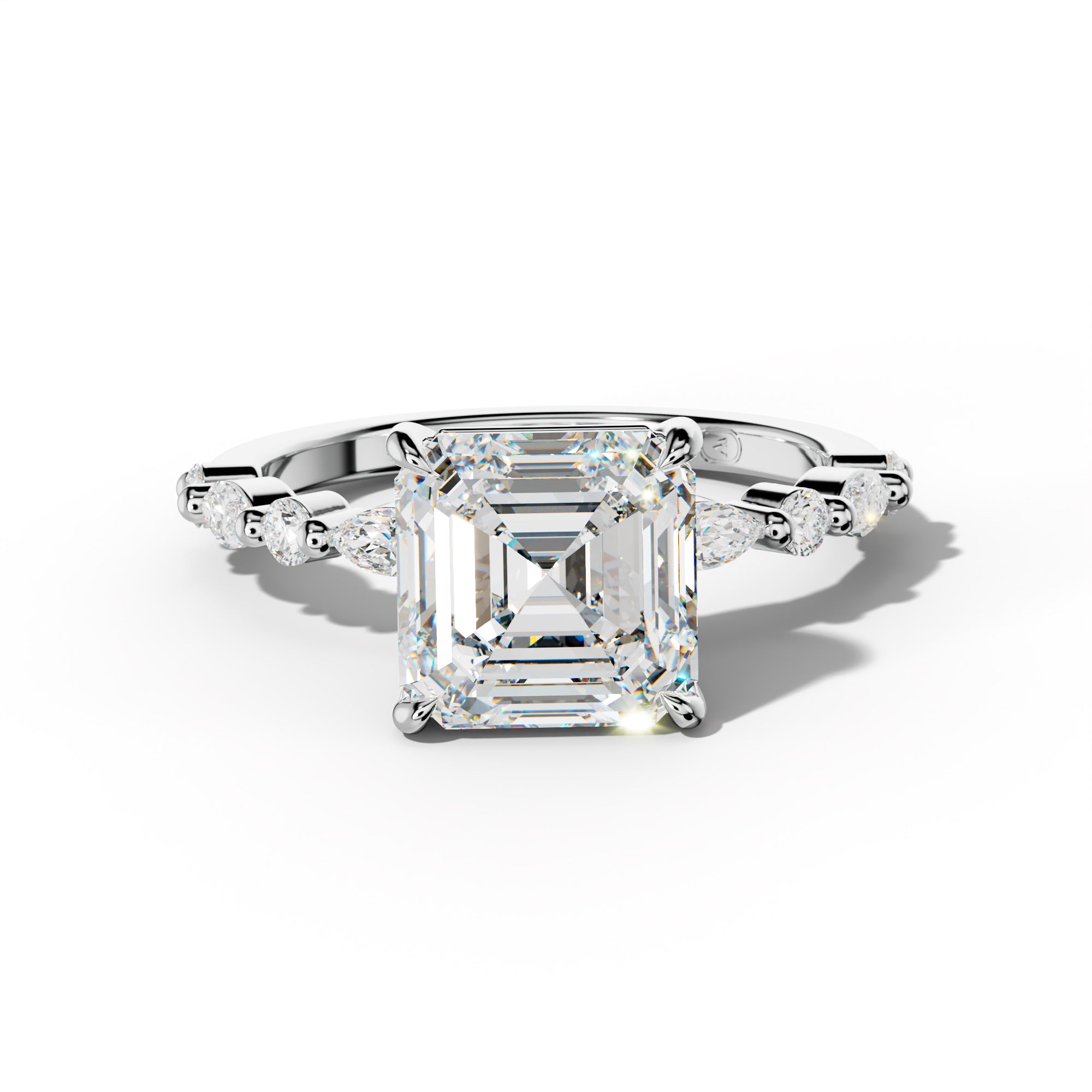 Rosie Asscher Diamond Engagement Ring