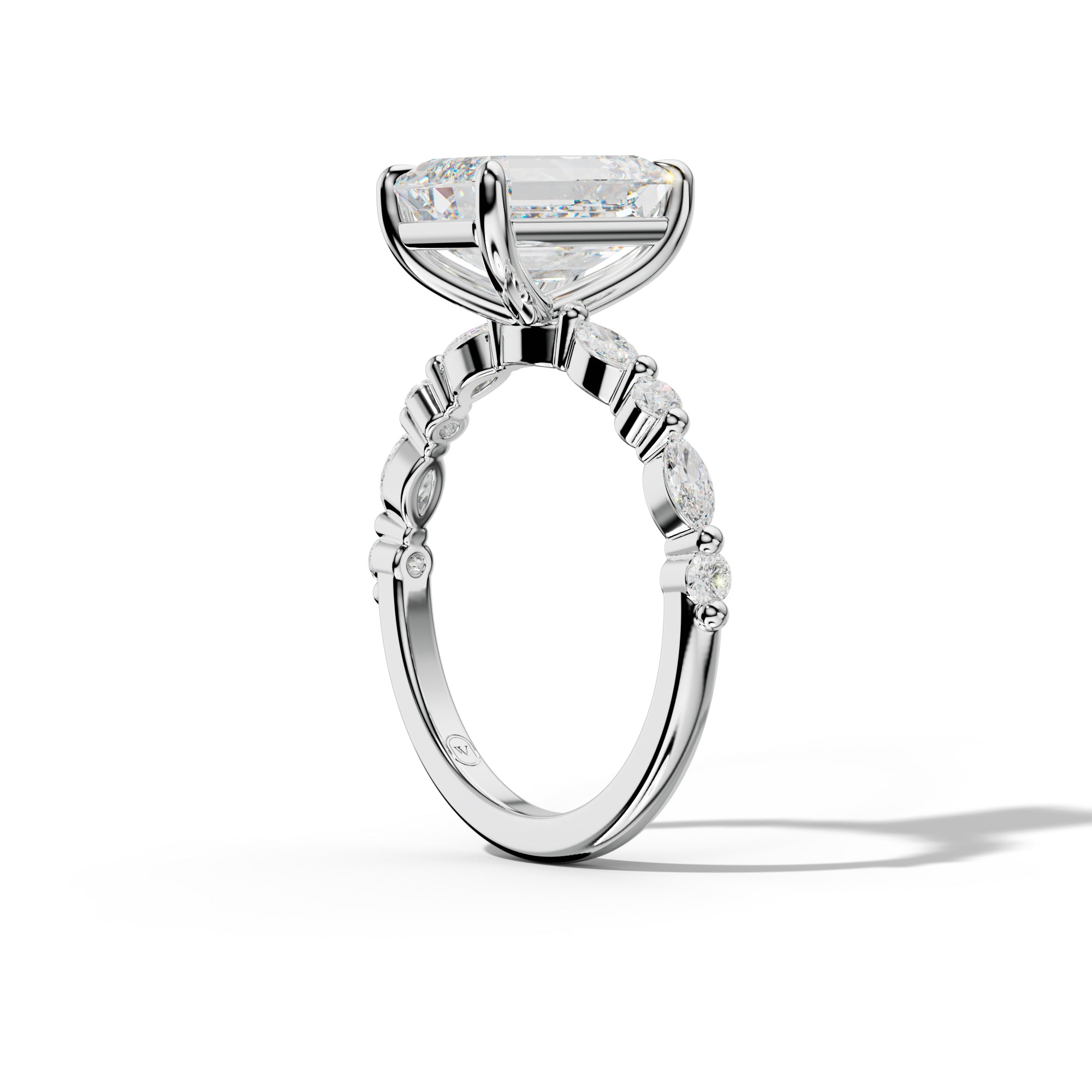 Rosie Emerald Cut Engagement Ring