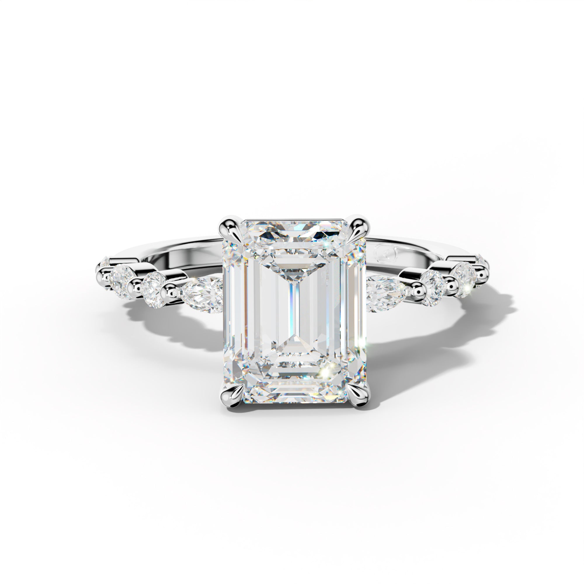 Rosie Emerald Cut Engagement Ring