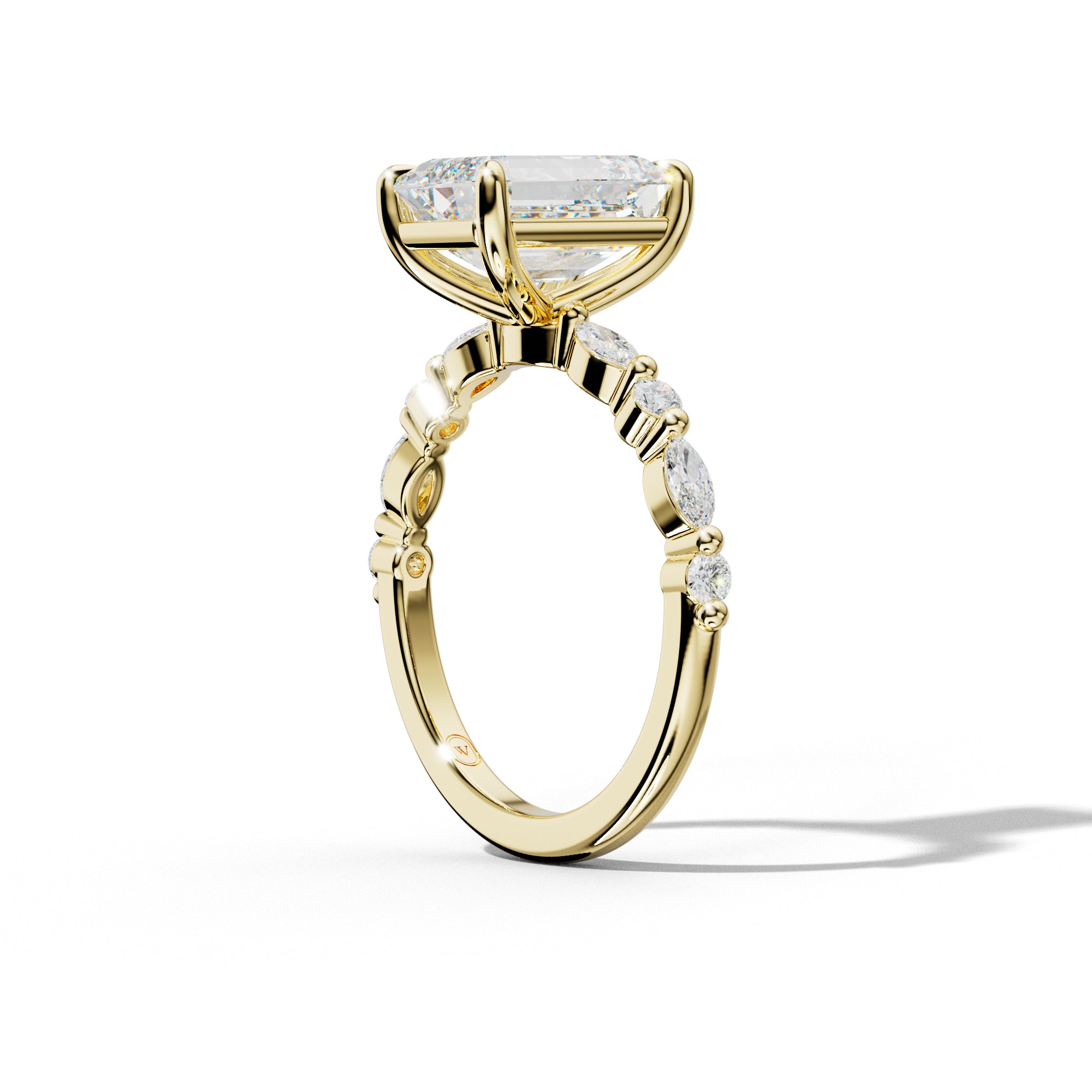 Rosie Emerald Cut Engagement Ring