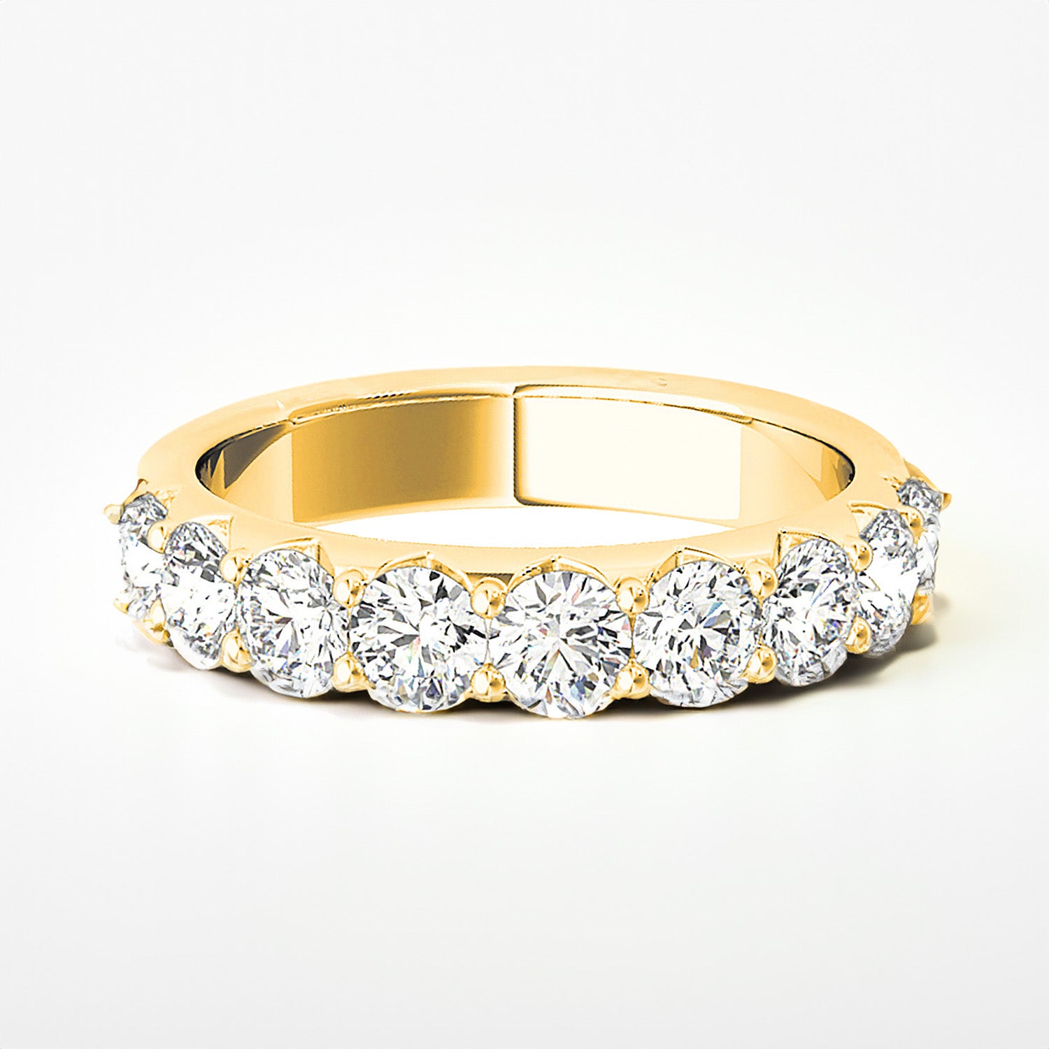 2.00 ctw. Round Diamond Pave Set Wedding Band-VIRABYANI