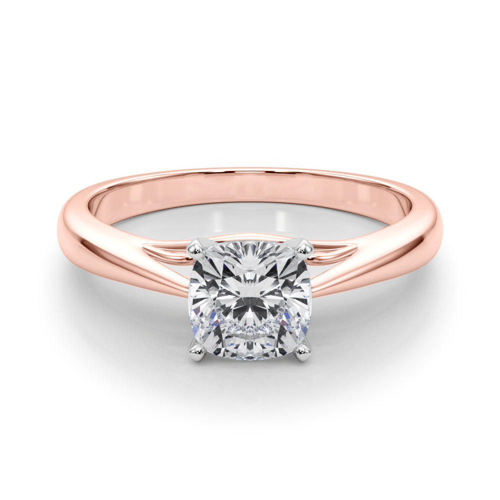 Katerina Cushion Lab Grown Diamond Solitaire Engagement Ring IGI Certified-VIRABYANI