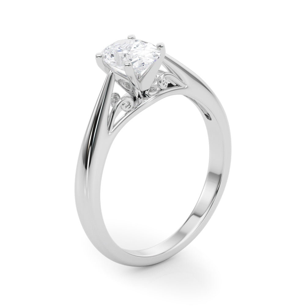 Katerina Oval Diamond Solitaire Engagement Ring-VIRABYANI