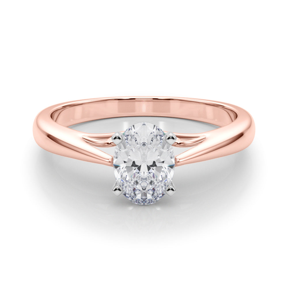 Katerina Oval Lab Grown Diamond Solitaire Engagement Ring IGI Certified-VIRABYANI