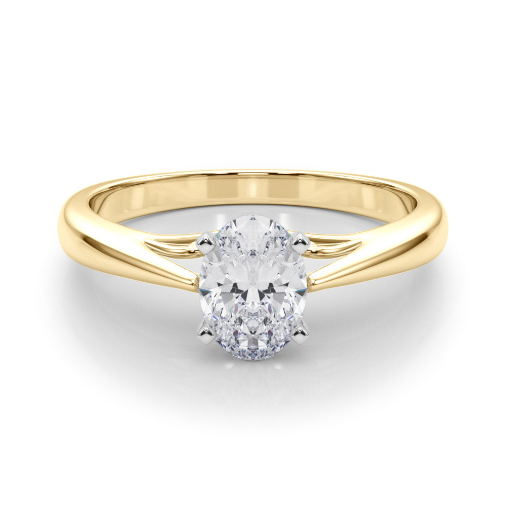 Katerina Oval Lab Grown Diamond Solitaire Engagement Ring IGI Certified-VIRABYANI