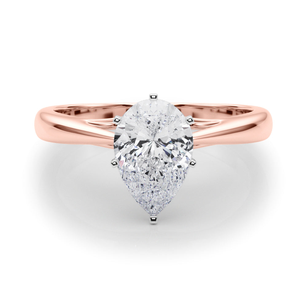 Katerina Pear Lab Grown Diamond Solitaire Engagement Ring IGI Certified-VIRABYANI