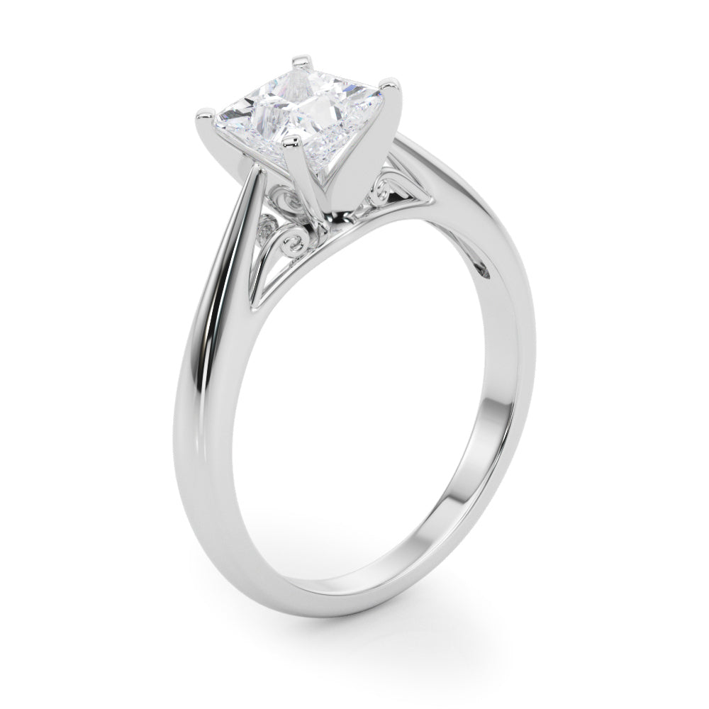 Katerina Princess Diamond Solitaire Engagement Ring-VIRABYANI