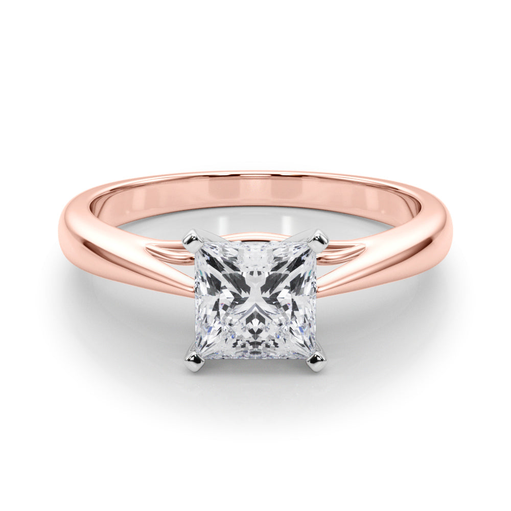 Katerina Princess Lab Grown Diamond Solitaire Engagement Ring IGI Certified-VIRABYANI