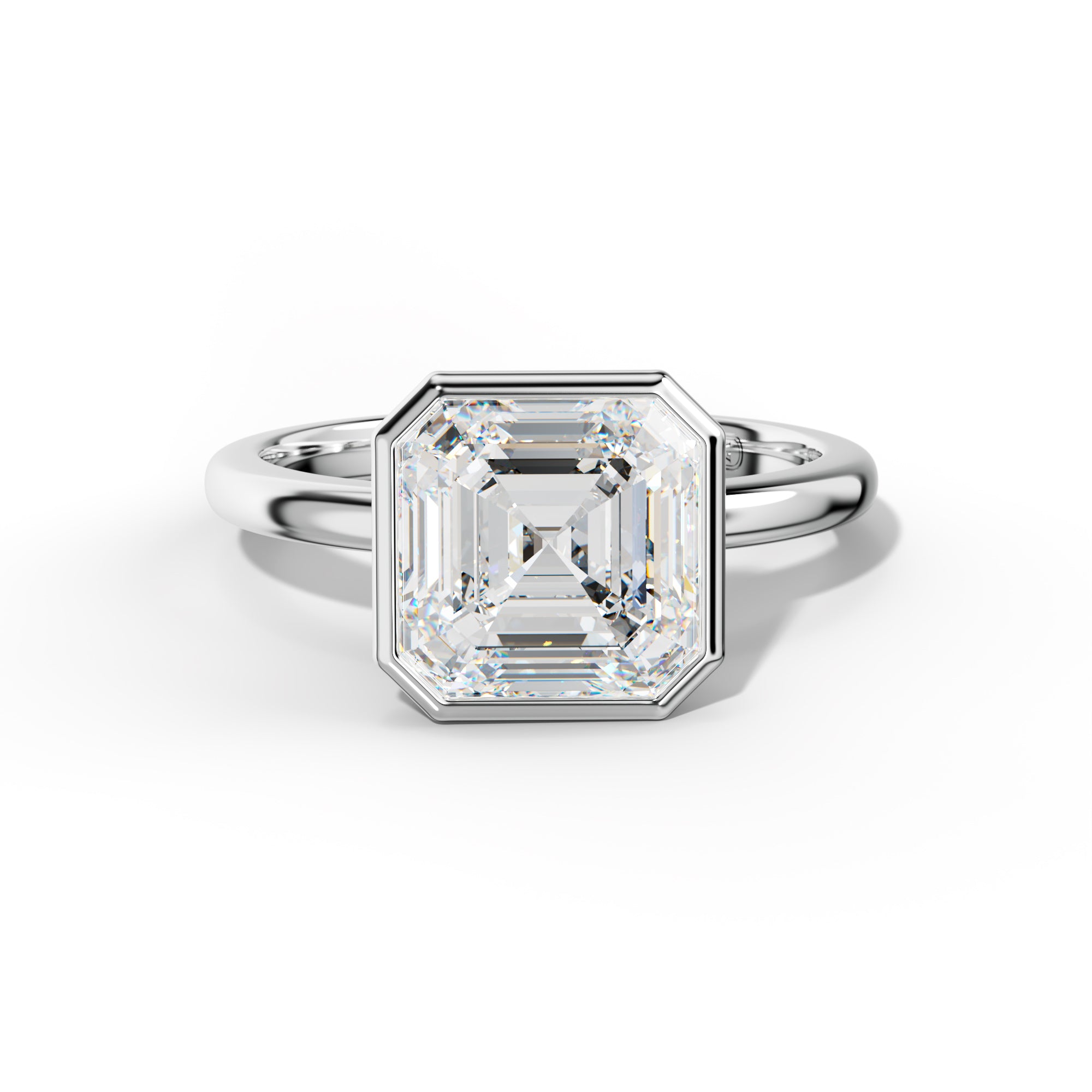 Malaya Asscher Diamond Engagement Ring