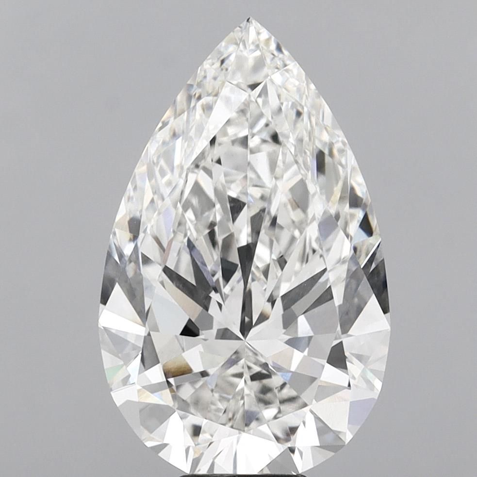 10.01 Carat F-VVS2 Pear Lab Diamond